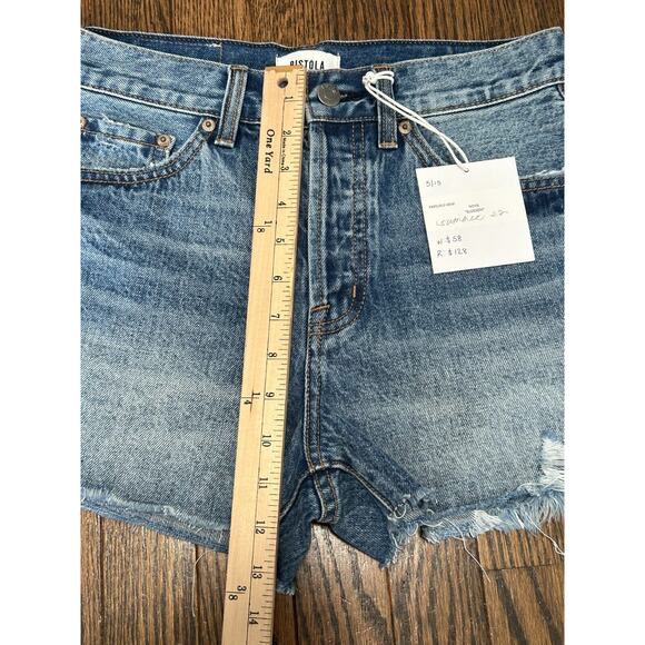 PISTOLA Nova Blossom Shorts Womens Size 26 Blue Denim Pockets Button Fly Outdoor - Picture 4 of 9